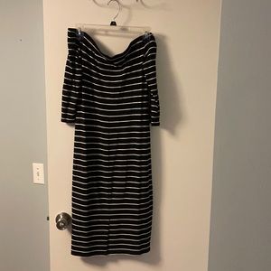 Over the shoulders midi dress